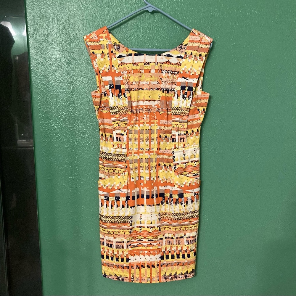 Patterned orange mini dress (Plenty by Tracy Reese)